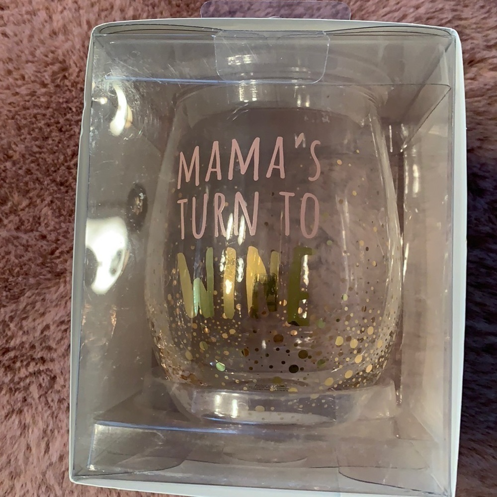 NIB Motherhood Stemless Wine Glass
